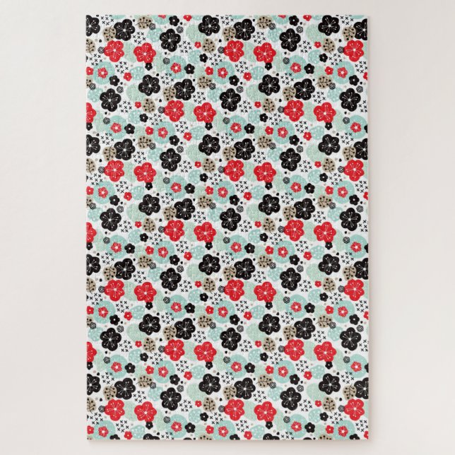 Cute Japanese patterns design Jigsaw Puzzle (Vertical)