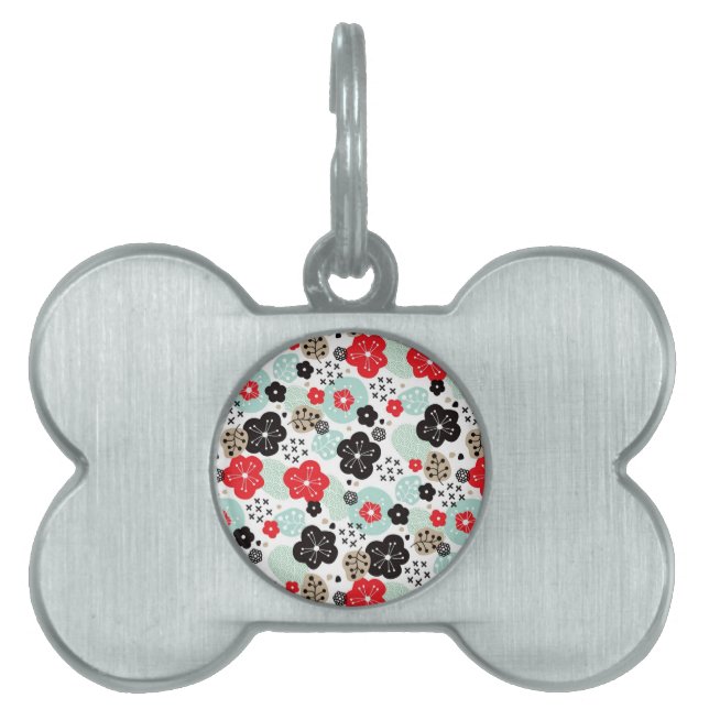 Cute Japanese patterns design Pet ID Tag (Front)