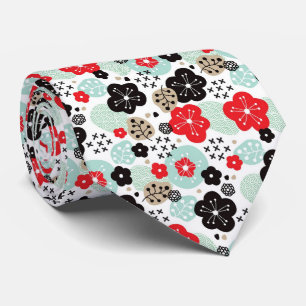 Cute Japanese patterns design Tie