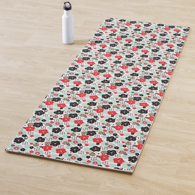 Cute Japanese patterns design Yoga Mat (In Situ)