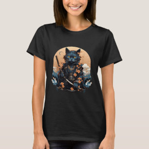 Cute Japanese Samurai Cat Shirt Tattoo 2023 Kawaii