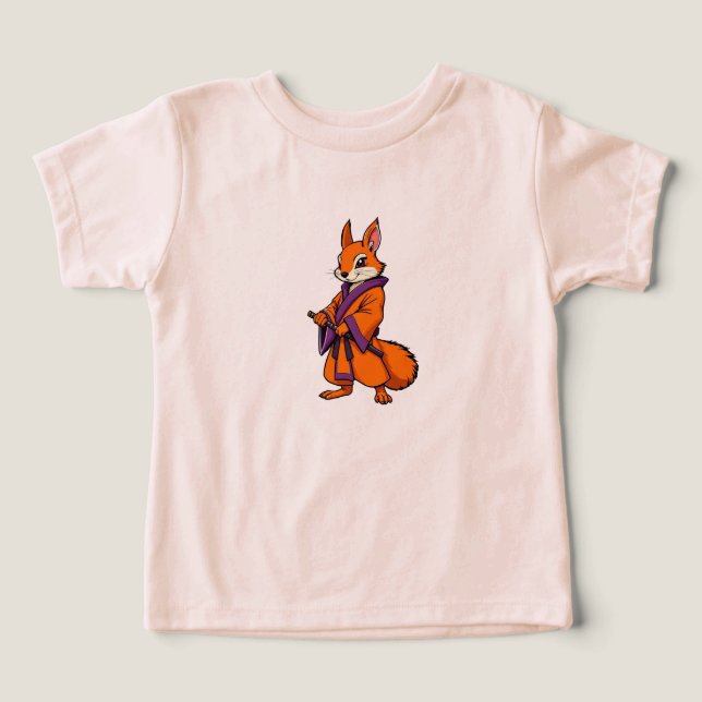 Cute Japanese Samurai Squirrel (Design Front)