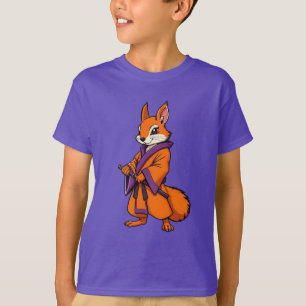 Cute Japanese Samurai Squirrel T-Shirt