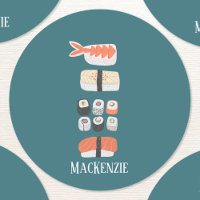 Cute Japanese Sushi Custom Name