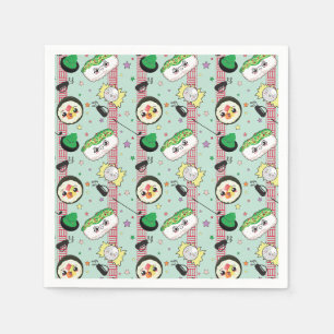 Cute Japanese Sushi Lover Golfing Pattern Napkin