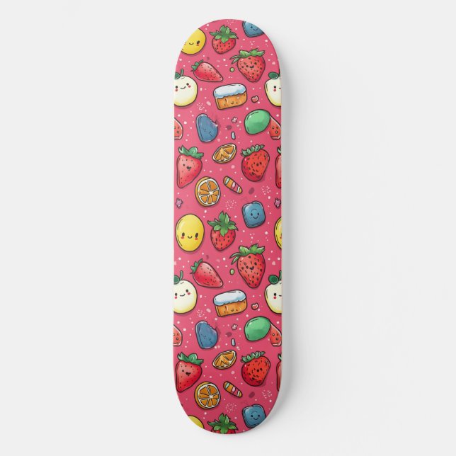 Cute Japapese Anime Pattern Skateboard (Front)