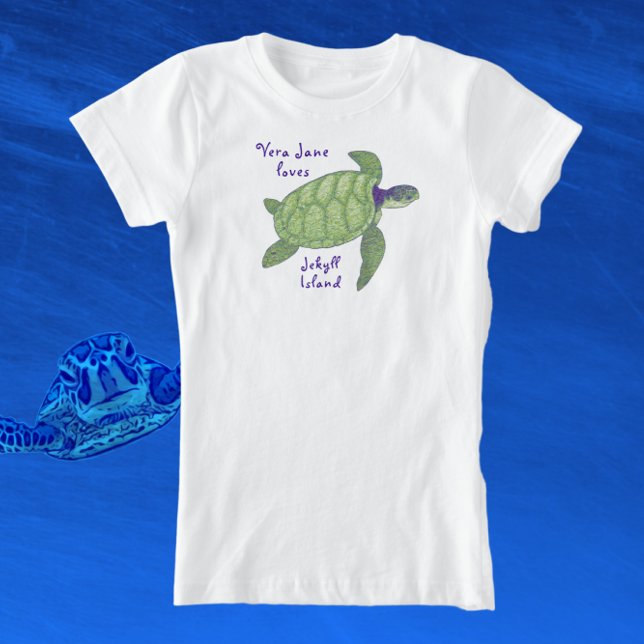Cute Jekyll Island Florida Sea Turtle T-Shirt (Creator Uploaded)