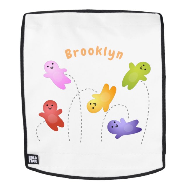 Cute jelly babies candy sweets cartoon backpack (Removable Face)