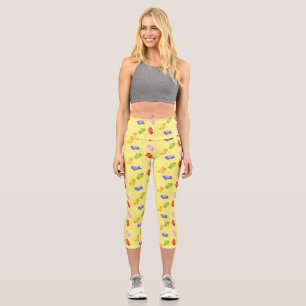 Cute jelly babies candy sweets cartoon capri leggings