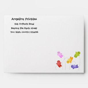 Cute jelly babies candy sweets cartoon envelope
