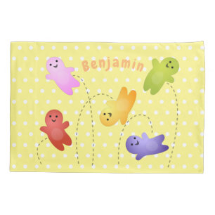 Cute jelly babies candy sweets cartoon pillowcase
