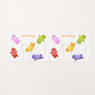 Cute jelly babies candy sweets cartoon yoga mat