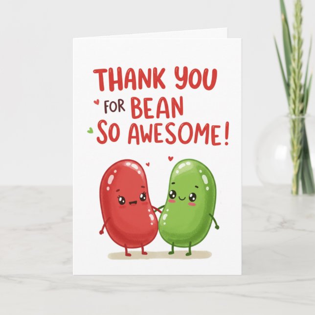 Cute Jelly Bean Couple - Valentine's Day  Card (Front)