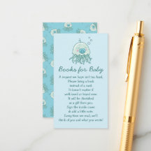 Cute Jellyfish Baby Shower Blue Boy Books for Baby