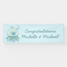 Cute Jellyfish Baby Shower Kawaii Blue Boy
