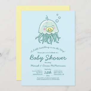 Cute Jellyfish Baby Shower Kawaii Invitation