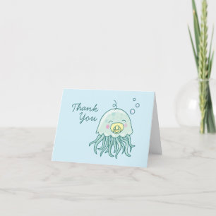 Cute Jellyfish Baby Shower Kawaii Thank You Card