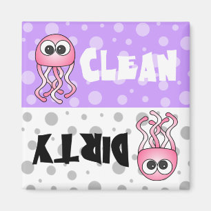 Cute Jellyfish Clean / Dirty Dishwasher Magnet