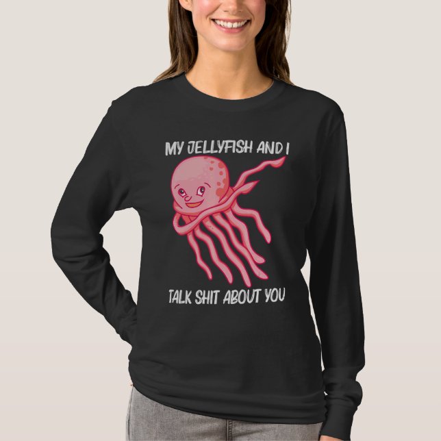 Cute Jellyfish For Men Women Jellyfish Sea Animal T-Shirt (Front)