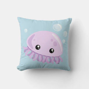 Cute Jellyfish Throw Pillow