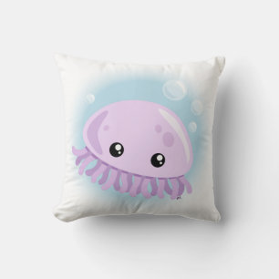 Cute Jellyfish Throw Pillow
