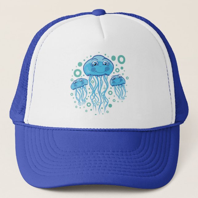 Cute Jellyfish Trucker Hat (Front)