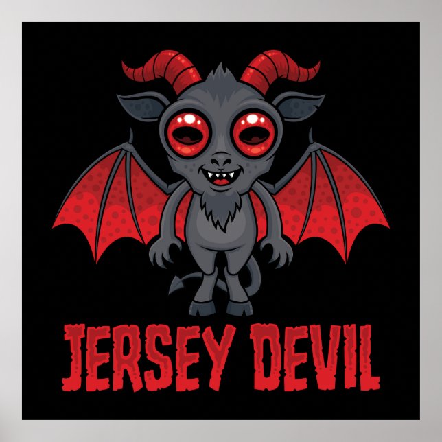Cute Jersey Devil of the Pine Barrens Poster (Front)