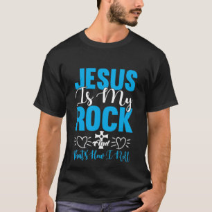 Cute Jesus rock roll word art Plus Size  T-Shirt