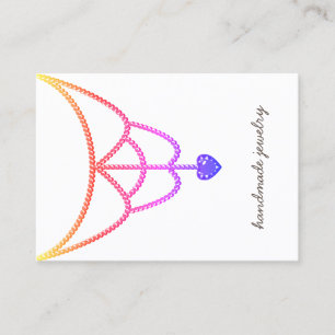 Cute Jewellery Necklace Display Colour Gradient Om Business Card