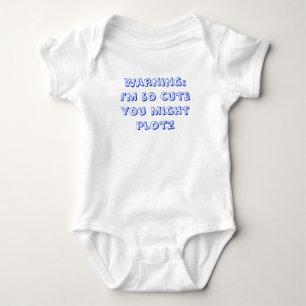Cute Jewish baby gift - "So Cute/Plotz Bodysuit
