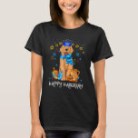 Cute Jewish Golden Retriever Dog Menorah Hat Hanuk T-Shirt<br><div class="desc">Cute Jewish Golden Retriever Dog Menorah Hat Hanukkah Jewish.</div>