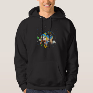 Cute Jewish Menorah Hanukkah Sloth Chanukah Hoodie