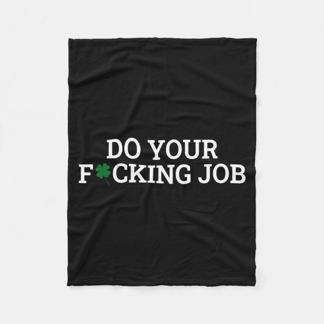 Cute Job Humour Fleece Blanket (Front)