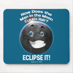 Cute Joke Total Solar Eclipse Mouse Pad