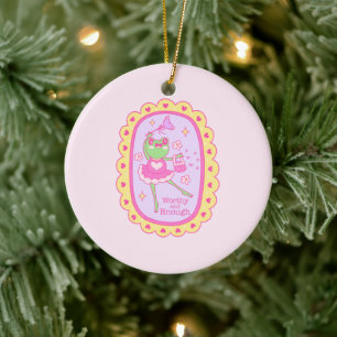 Cute Jolly Frog - Worthy and Enough Ceramic Tree Decoration