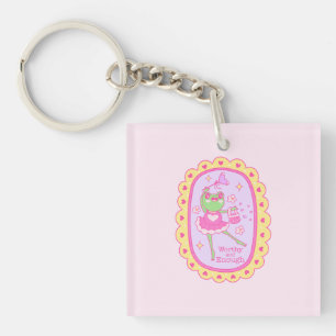 Cute Jolly Frog - Worthy and Enough Key Ring