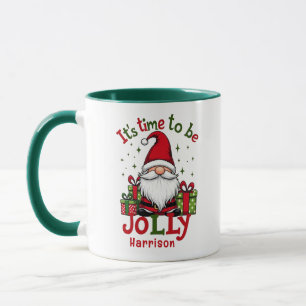 Cute Jolly Santa Personalised Christmas Mug