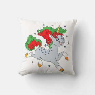 Cute jolly unicorn cushion