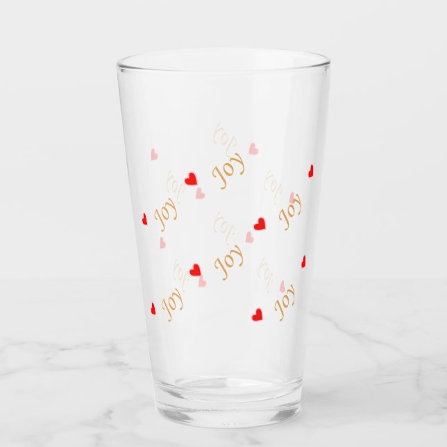 Cute Joy Heart Pattern Glass (Front)