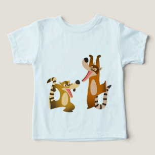Cute Joyful Cartoon Coatimundis Baby T-Shirt