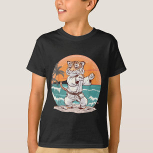 Cute Judo Tiger Beach MMA Taekwondo Martial Arts T-Shirt