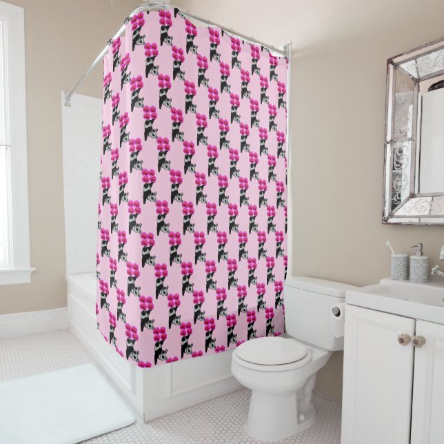Cute Juggling Panda Bear  Shower Curtain (In Situ)
