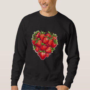 Cute Juicy & Sweet Strawberry Heart Love Sweatshirt