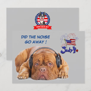 Cute July 4th dog Enclosure Card
