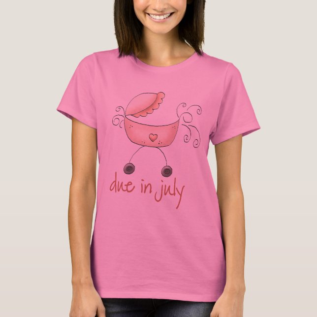 Cute July Baby Maternity Shirt (Front)