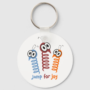 Cute Jump for joy quote funny Key Ring