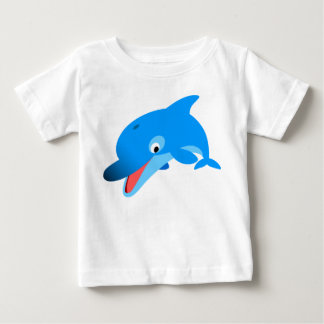 Cute Jumping Cartoon Dolphin Baby T-Shirt