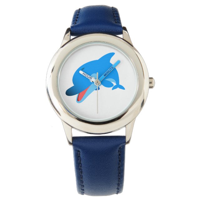 Cute Jumping Cartoon Dolphin Watch (Front)