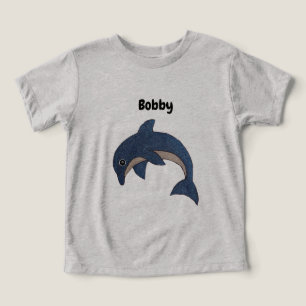Cute Jumping Dark Blue White Dolphin