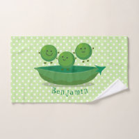 Cute jumping peas in pod cartoon illustration